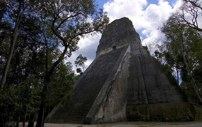 Temple 5 at Tikal, Remnants of the mayan civilization Guatemala